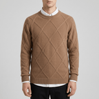 Maqiato | Cashmere blend argyle knit sweater