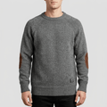 Maqiato | Soft wool sweater with ribbed cuffs and elbow patches