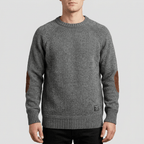Maqiato | Soft wool sweater with ribbed cuffs and elbow patches