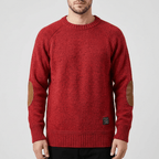 Maqiato | Soft wool sweater with ribbed cuffs and elbow patches
