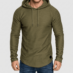 Maqiato | Slim fit hoodie with folded detailing