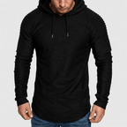 Maqiato | Slim fit hoodie with folded detailing