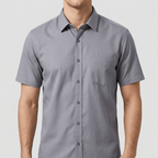 Maqiato | Contrast trim short sleeve button up shirt