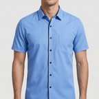Maqiato | Contrast trim short sleeve button up shirt