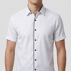 Maqiato | Contrast trim short sleeve button up shirt