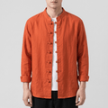 Maqiato | Lightweight ramie loose shirt with mandarin collar