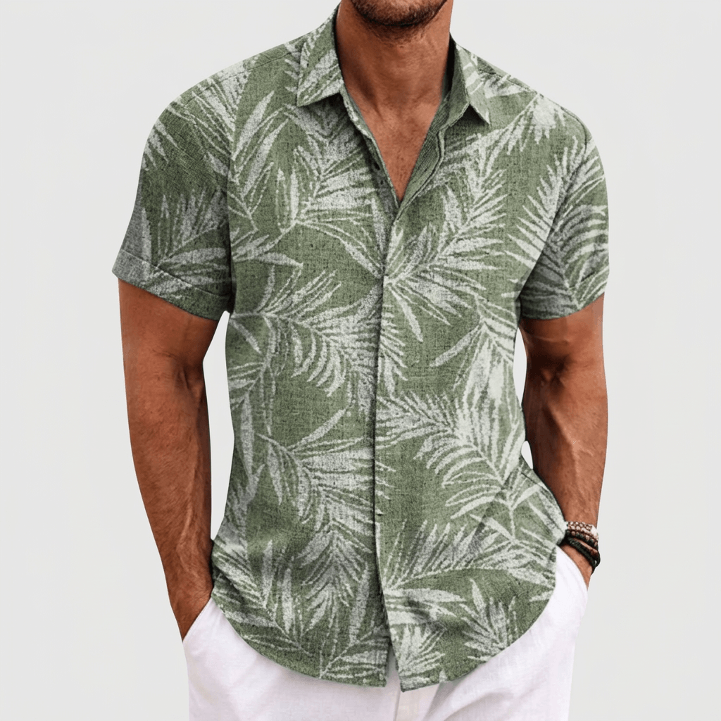Maqiato | Palm jacquard shirt
