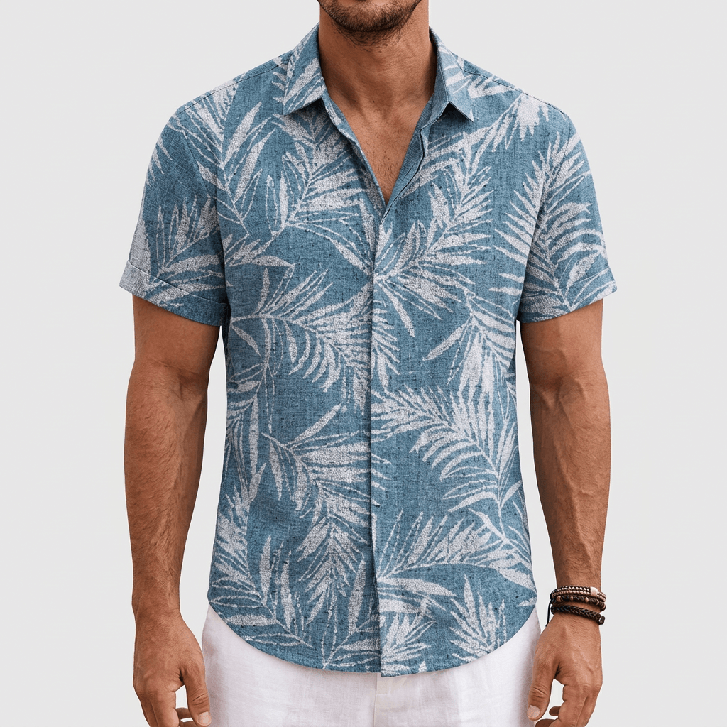 Maqiato | Palm jacquard shirt