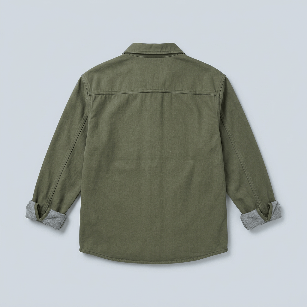 Maqiato | Men's Regular Fit Fleece-Lined Cargo Shirt