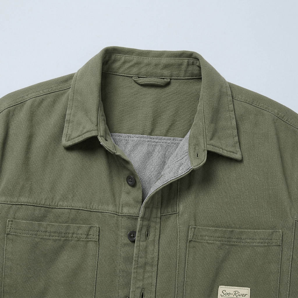 Maqiato | Men's Regular Fit Fleece-Lined Cargo Shirt