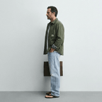 Maqiato | Men's Regular Fit Fleece-Lined Cargo Shirt
