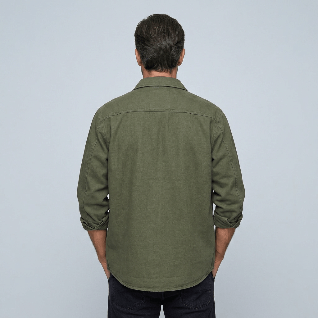 Maqiato | Men's Regular Fit Fleece-Lined Cargo Shirt