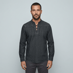 Maqiato | Men's Relaxed Lace-Up Shirt