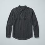 Maqiato | Men's Relaxed Lace-Up Shirt
