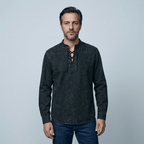 Maqiato | Men's Relaxed Lace-Up Shirt