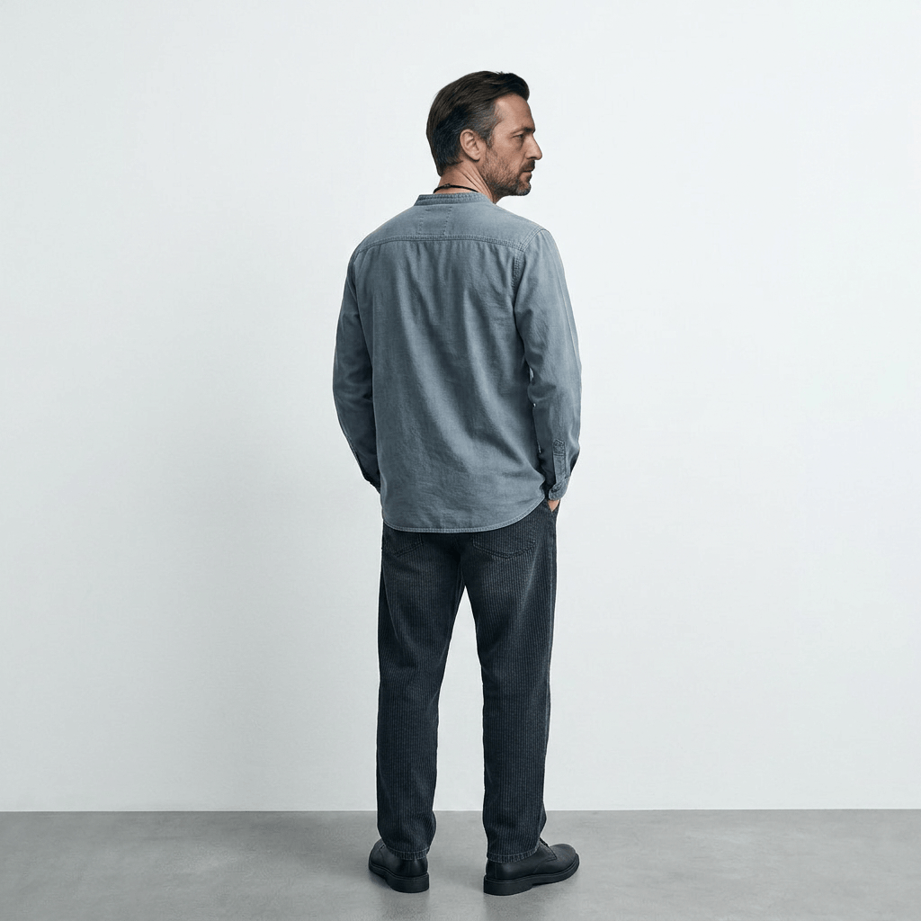 Maqiato | Men's Relaxed Lace-Up Shirt