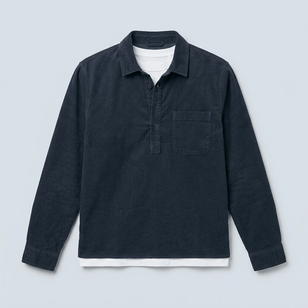 Maqiato | Men's Relaxed Cotton Linen Popover Shirt