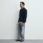Maqiato | Men's Relaxed Cotton Linen Popover Shirt