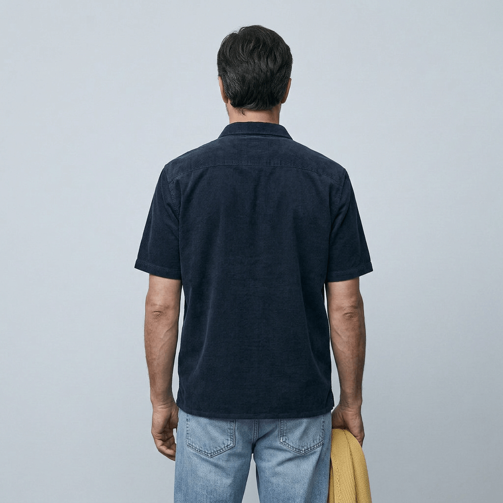 Maqiato | Men's Relaxed Cotton Linen Popover Shirt