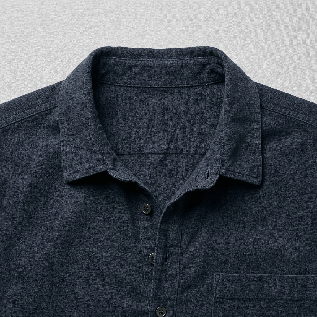 Maqiato | Men's Relaxed Cotton Linen Popover Shirt