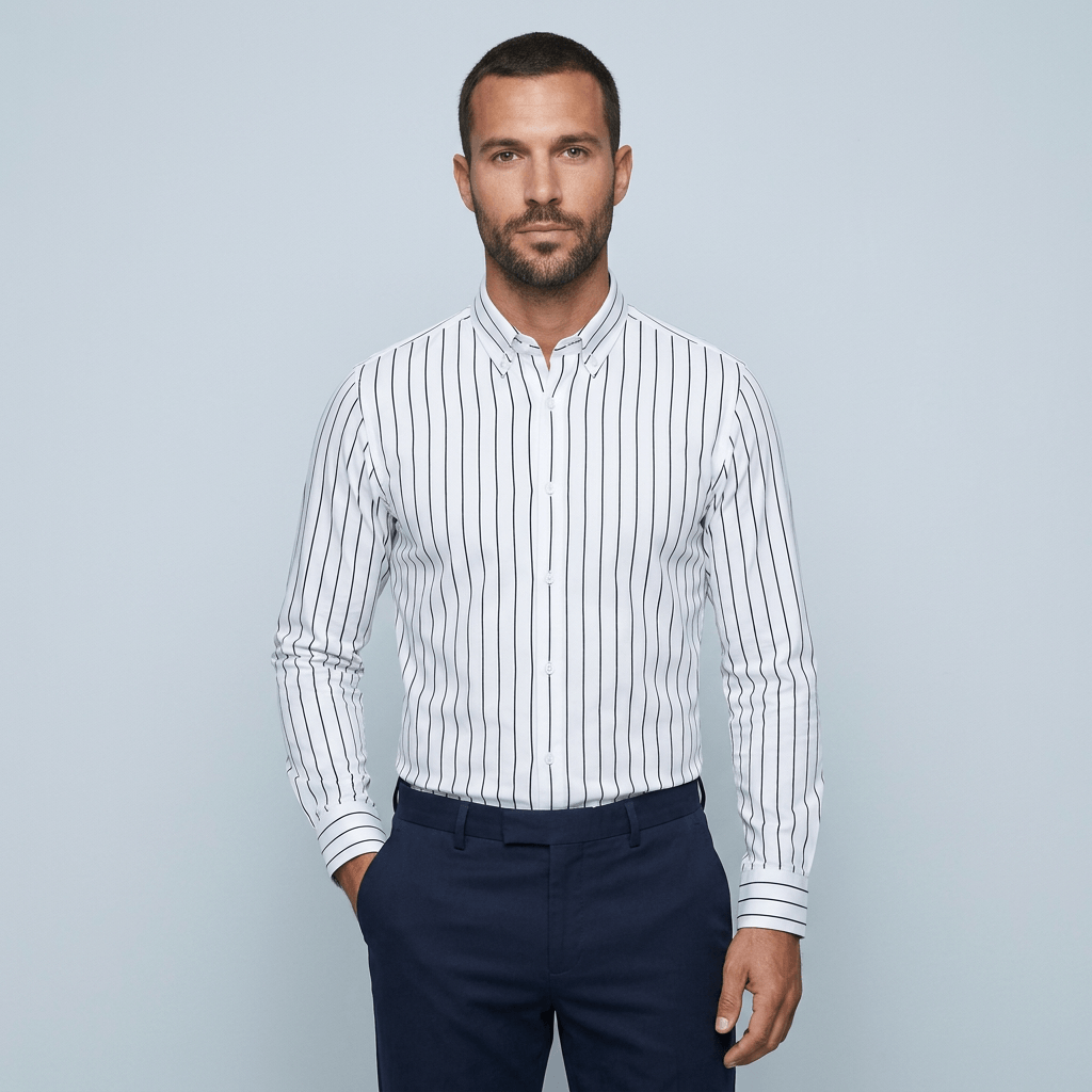 Maqiato | Men's Slim Fit Striped Cotton Shirt