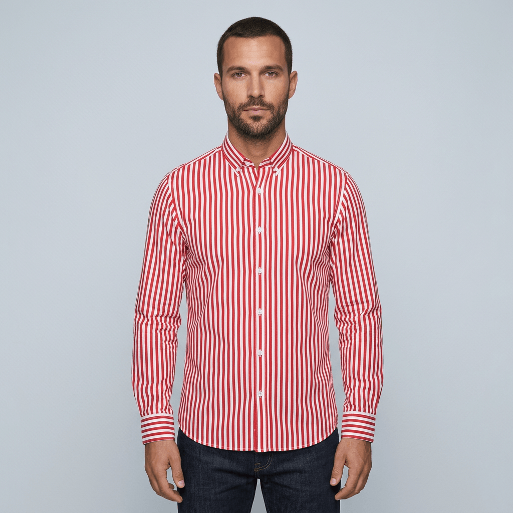 Maqiato | Men's Slim Fit Striped Cotton Shirt