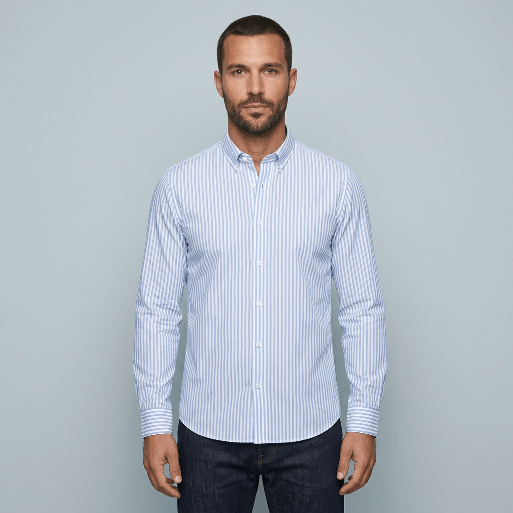 Maqiato | Men's Slim Fit Striped Cotton Shirt