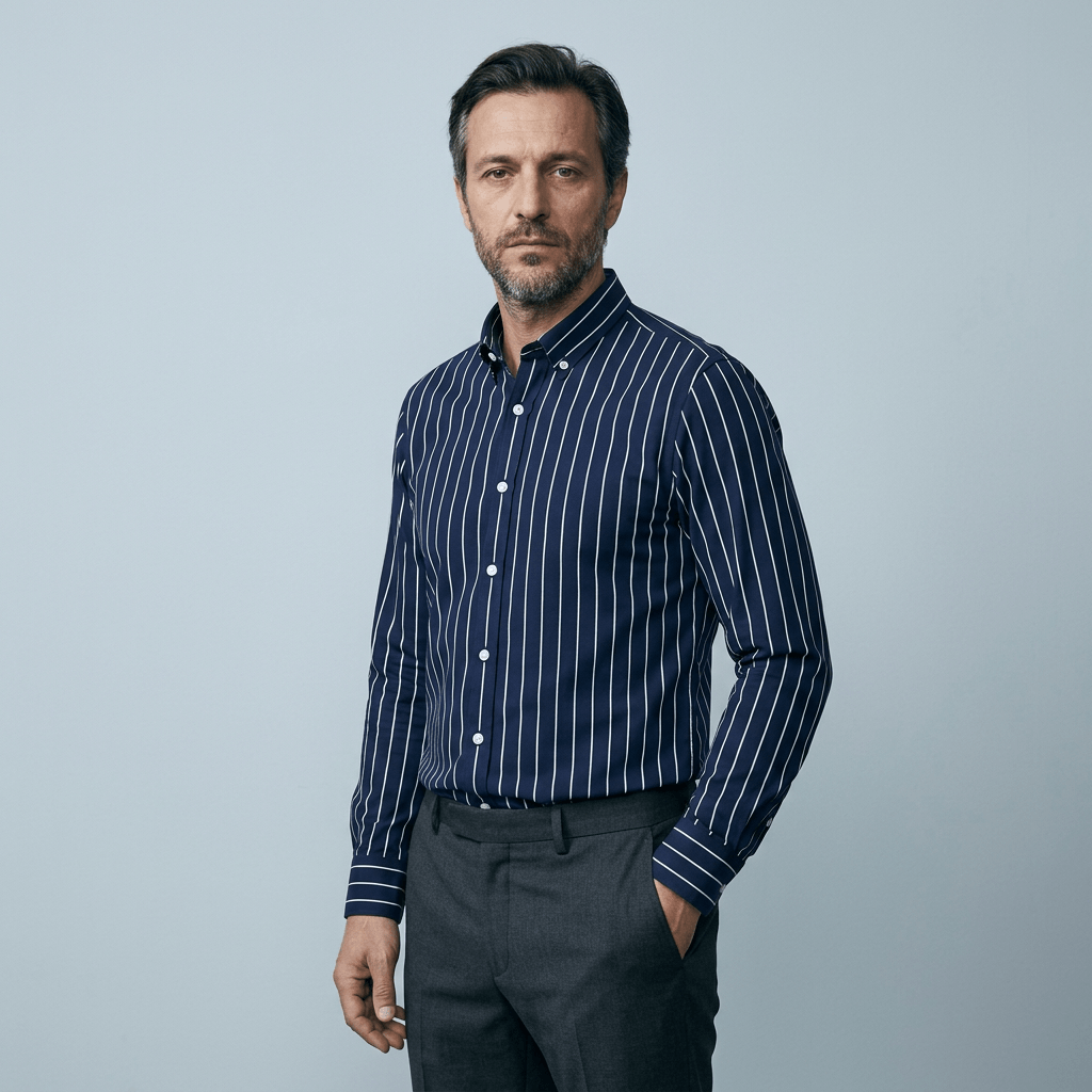 Maqiato | Men's Slim Fit Striped Cotton Shirt
