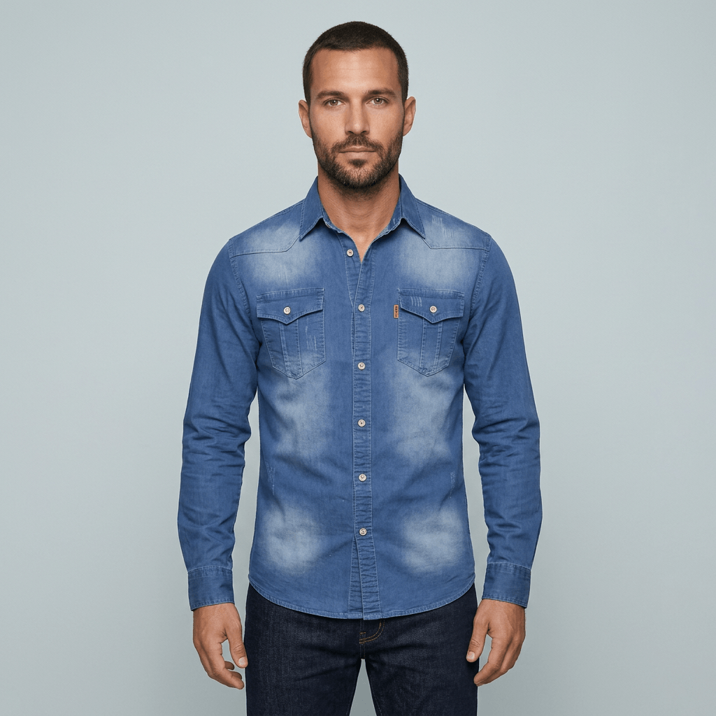 Maqiato | Men's Slim Fit Denim Shirt