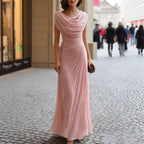 Slim-fit Elegant Pleated Dress For Women