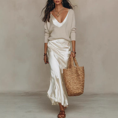 Women’s Luxury Style Maxi Dress Co-Ord Set