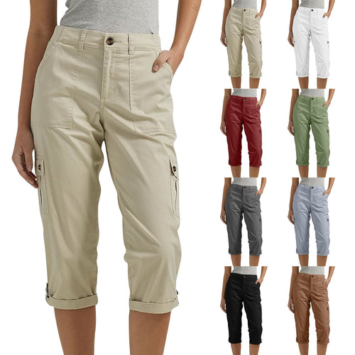 Women's Utility Style Pocket Capri Pants