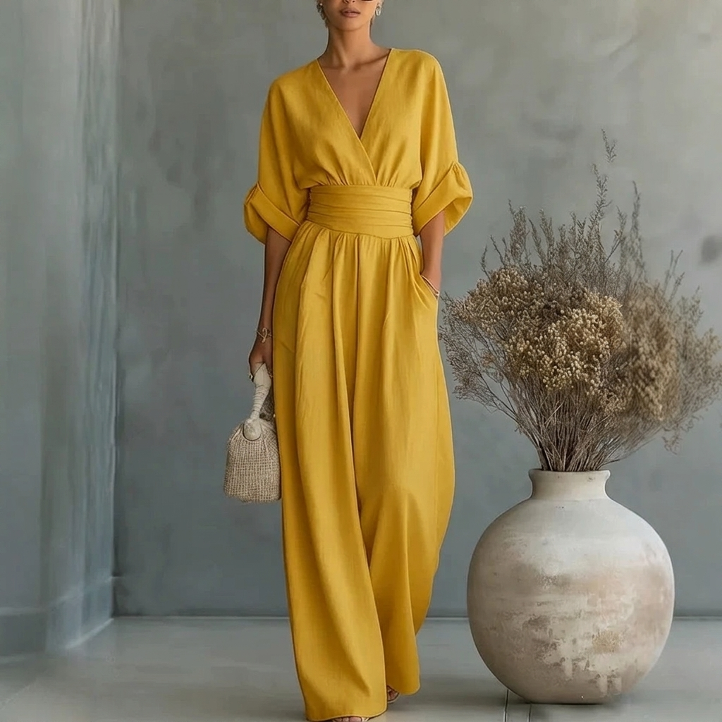Short-sleeved Jumpsuit Womens
