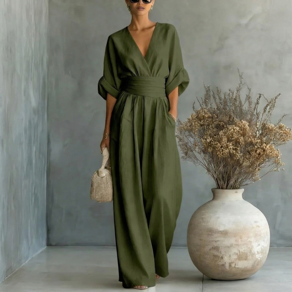 Short-sleeved Jumpsuit Womens