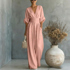 Short-sleeved Jumpsuit Womens