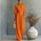 Short-sleeved Jumpsuit Womens
