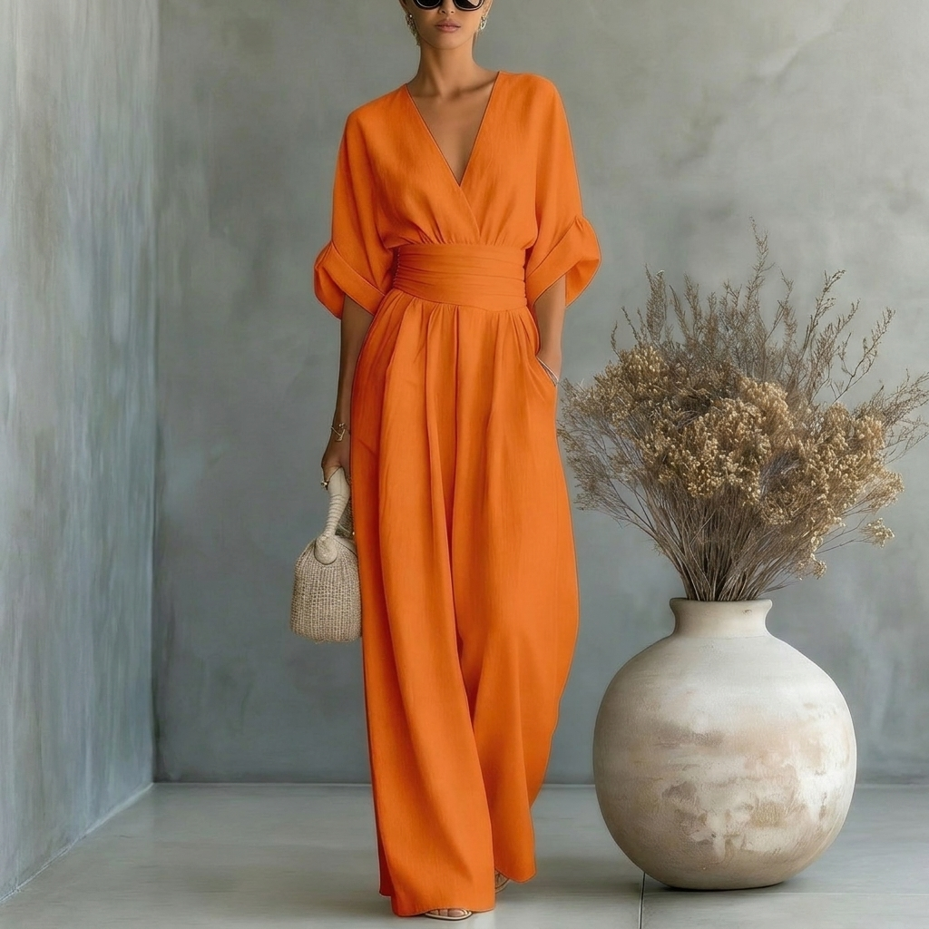Short-sleeved Jumpsuit Womens