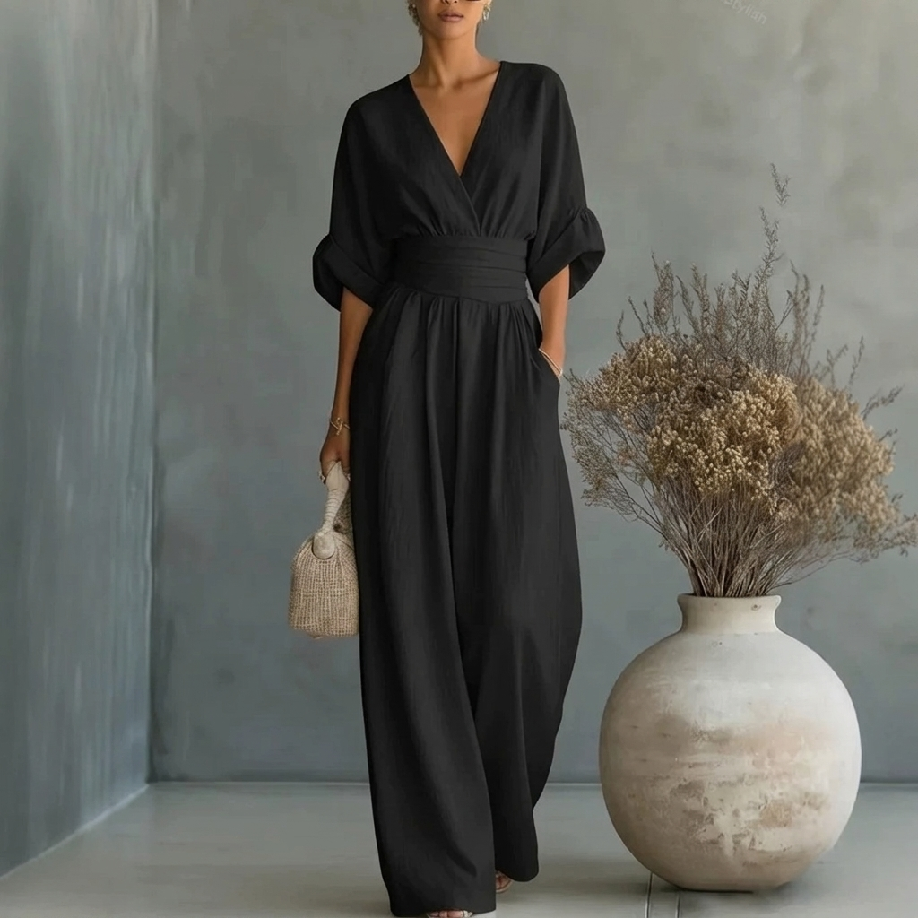 Short-sleeved Jumpsuit Womens