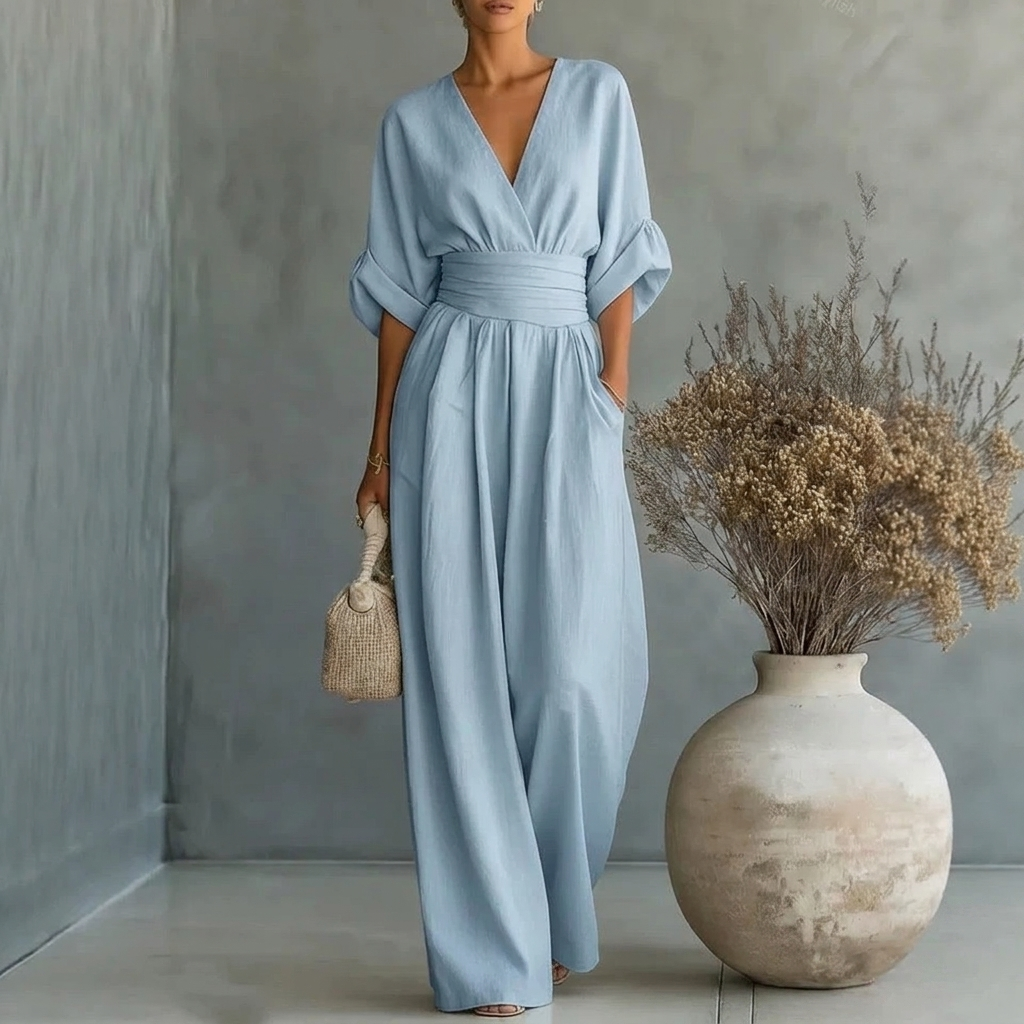 Short-sleeved Jumpsuit Womens