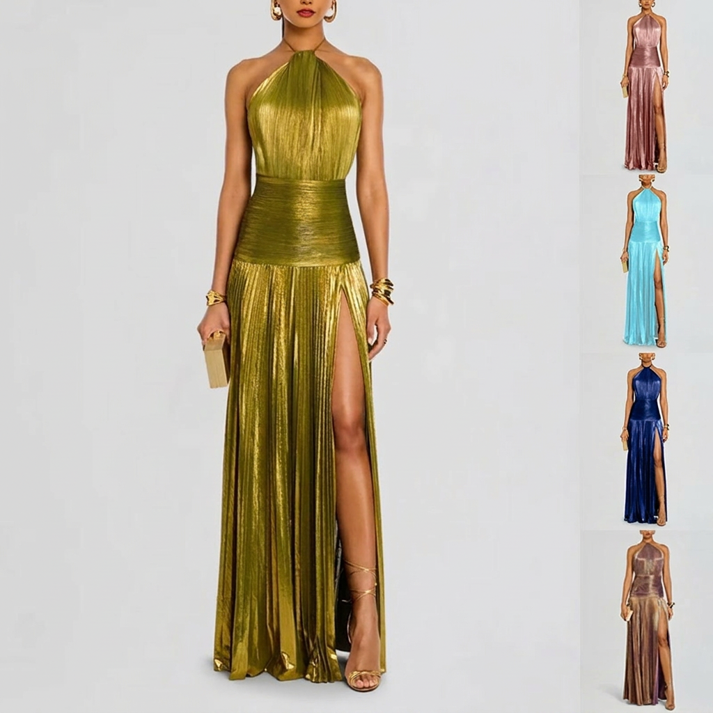 Women’s Elegant Halter Neck Party Dress