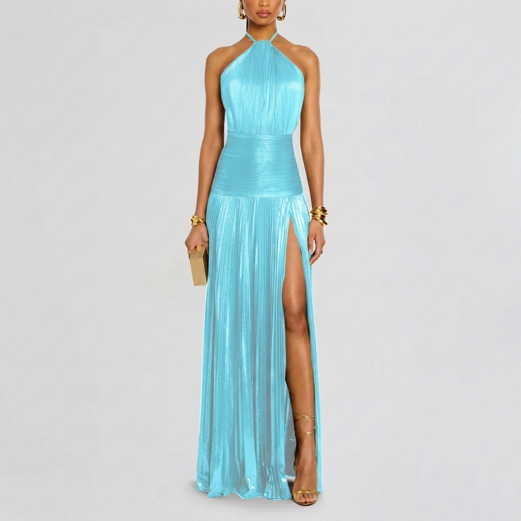 Women’s Elegant Halter Neck Party Dress
