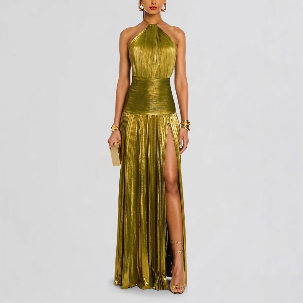 Women’s Elegant Halter Neck Party Dress