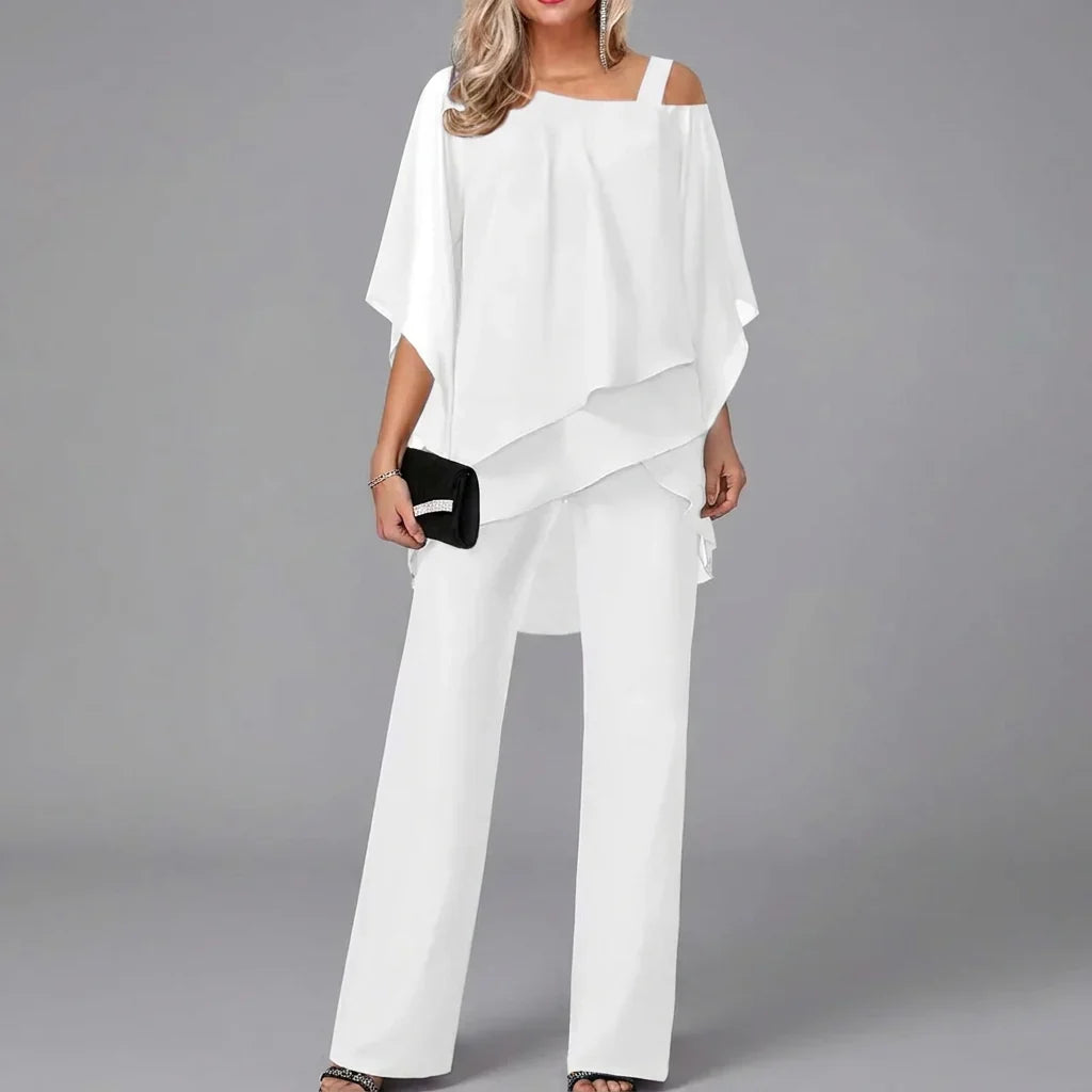Women’s Batwing Top and Straight-Leg Trousers