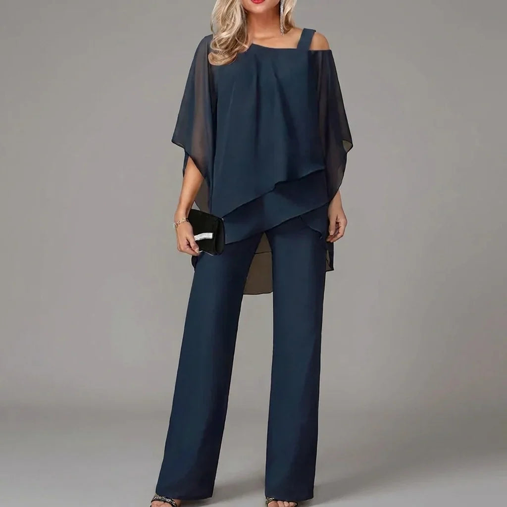 Women’s Batwing Top and Straight-Leg Trousers