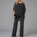 Women’s Batwing Top and Straight-Leg Trousers