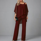 Women’s Batwing Top and Straight-Leg Trousers