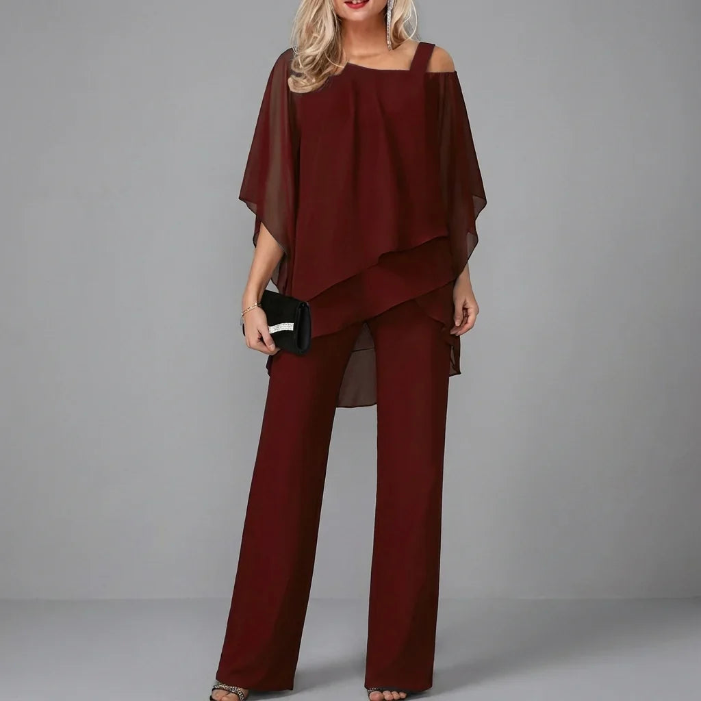Women’s Batwing Top and Straight-Leg Trousers