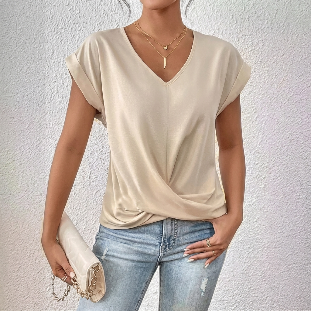 Women’s V-Neck Short Sleeve Top