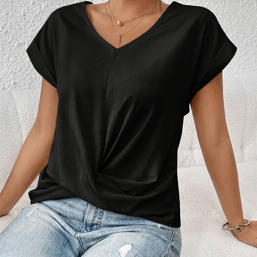 Women’s V-Neck Short Sleeve Top