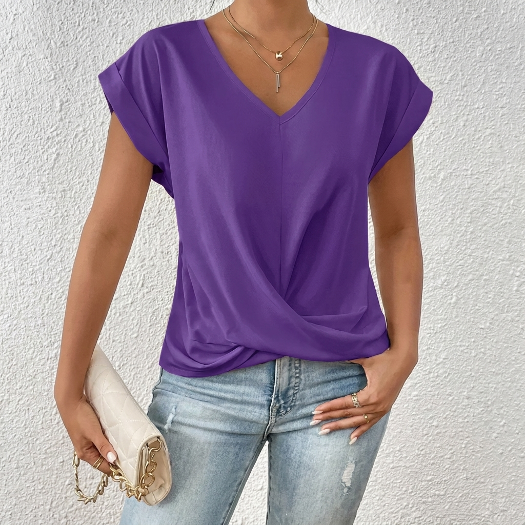 Women’s V-Neck Short Sleeve Top